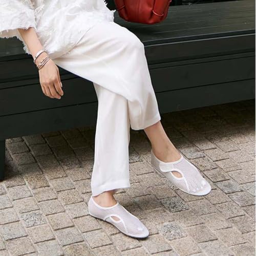 Mesh Ballet Flats for Women Fishnet Ballerina Flats Wide Width Mary Jane Shoes3