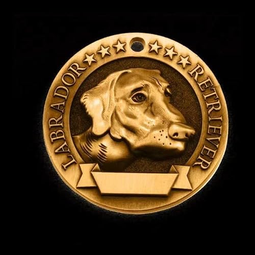 Personalized Dog Tags,Pure Copper Pet Id Tags, Three-Dimensional Relief Pet Pattern,Personalized Pet Tags Retro Fashion, For All Dog Breeds And Garfields (Labrador Retriever) #TOP1