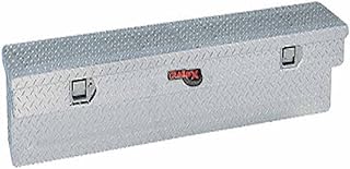 TrailFX Side Mount Tool Box Single Lid with Struts Polished 16-Gauge Diamond Tread Aluminum