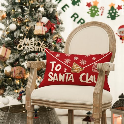 Avoin Colorlife PILLOWCOVER-CHRISTMAS-3050-108 Christmas To Santa Claus Snowflake Envelope Throw Pillow Cover thumb #2