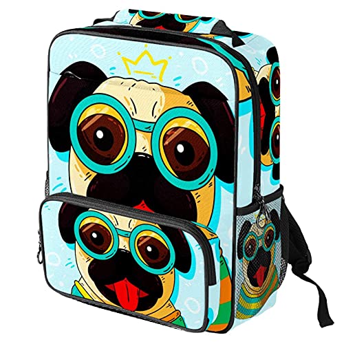 Sac de travail tendance carlin bleu pour emporter votre ordinateur au bureau