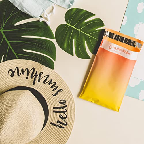Image of Inspired Mailers - Poly Mailers 10x13-100 Pack - Sunset Ombre - Shipping Bags for Clothing - Large Mailing Envelopes - Shipping Envelopes - Package Bags - Poly Bags 10x13