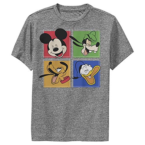 Image of Disney Boy's Mickey & Friends Character Grid Performance Tee