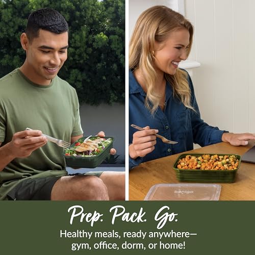 Image of Bentgo Prep 1-Compartment Container - 10 Pack (Khaki Green)