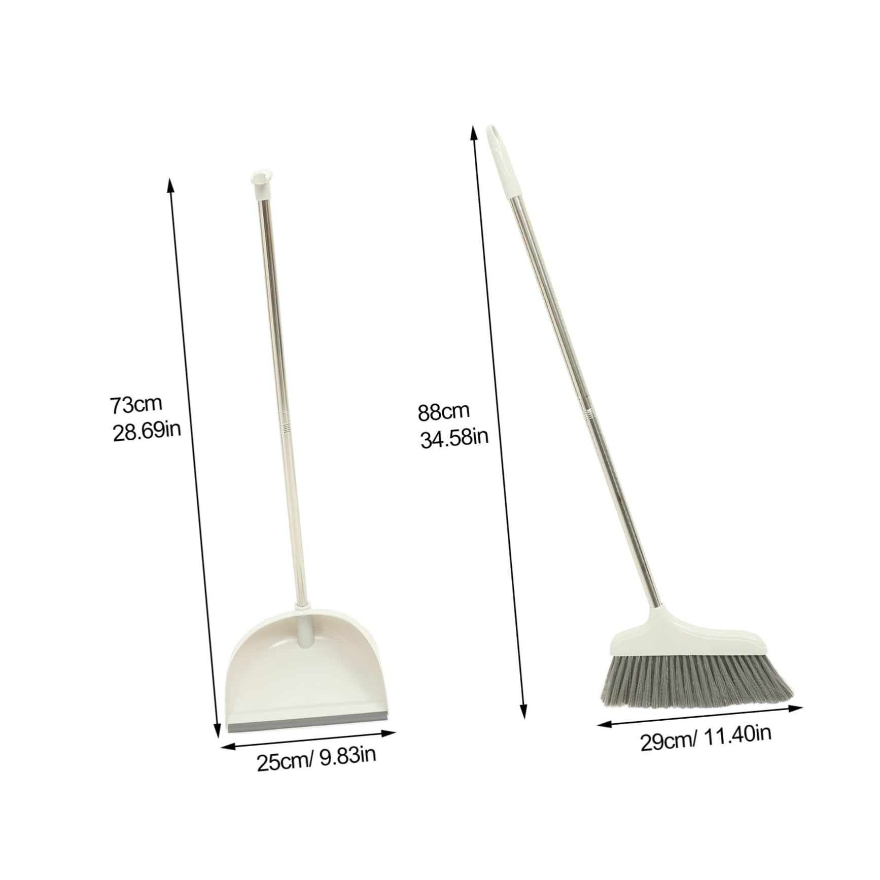 Mini Trapeador Escoba de Mango Largo y Recogedor de Plástico para Limpieza del Hogar, Herramienta de Limpieza Fácil de Usar Adecuado para Suelos y Baño