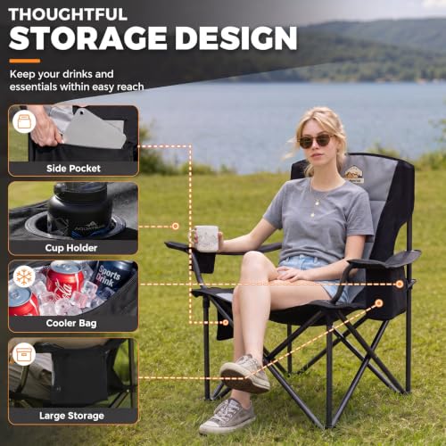 Colegence Oversized Heavy Duty Camping Chairs 2-Pack