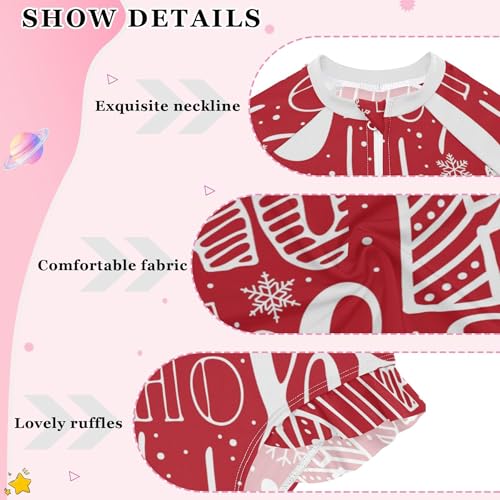 Image of Baby Girl Bathing Suit Long Sleeve UPF 50+ One Piece Toddler Swimsuit