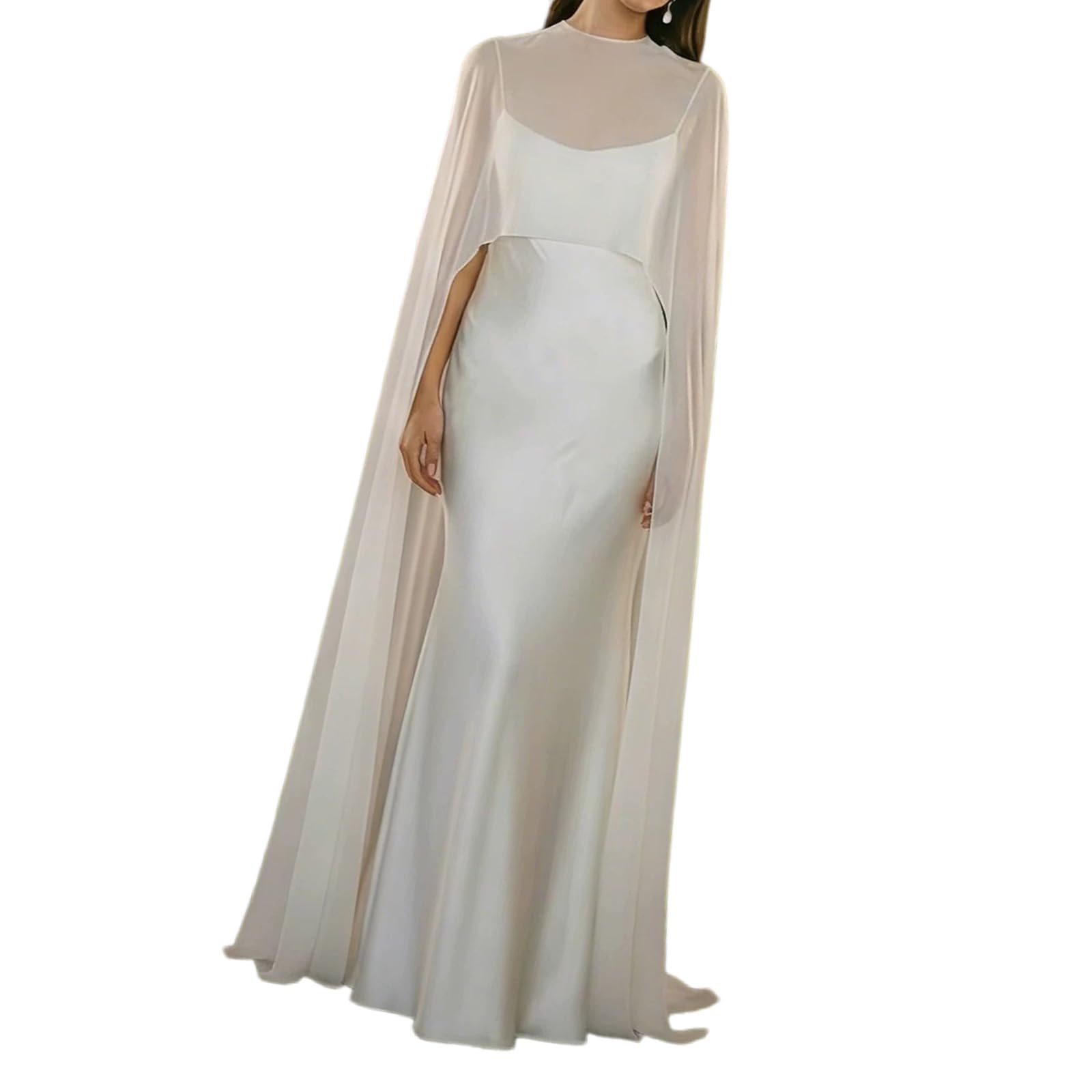 Châle élégant sur le thème fantastique avec ourlet fluide disponible en 3 longueurs pour une occasion spéciale et un événement de mariage irrégulier
