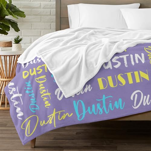 Personalized Blankets for Kids with Names Customized Blankets with Name for Adult Custom Blanket Gift for Birthday Christmas Valentines Day Gift