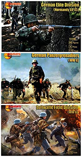 Mars Figures Luftwaffe Field y División Élite Alemana 1/72 miniatura 1