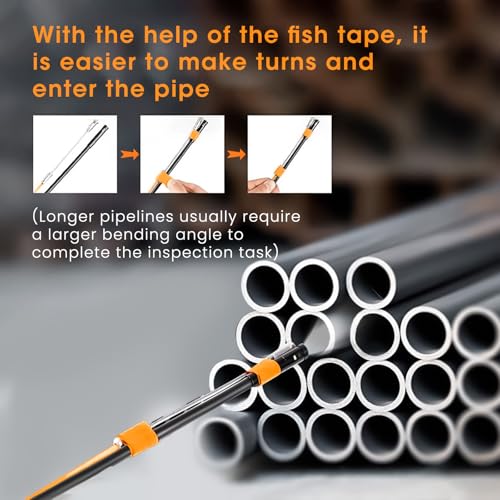 Epicmate Triple Lens Sewer Inspection Camera-Snake Camera with Light 16.5 ft, 5\" IPS Screen Endoscope with Lights 1080P Industrial Borescope, IP67 Waterproof Drain Pipe Drain Snake with 32G Card - Thumbnail 4