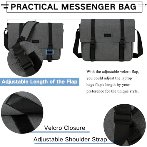 VASCHY Messenger Bag,Water Resistant Casual Lightweight Slim Crossbody Shoulder Bag for Men Women Work School for 14in Laptop3