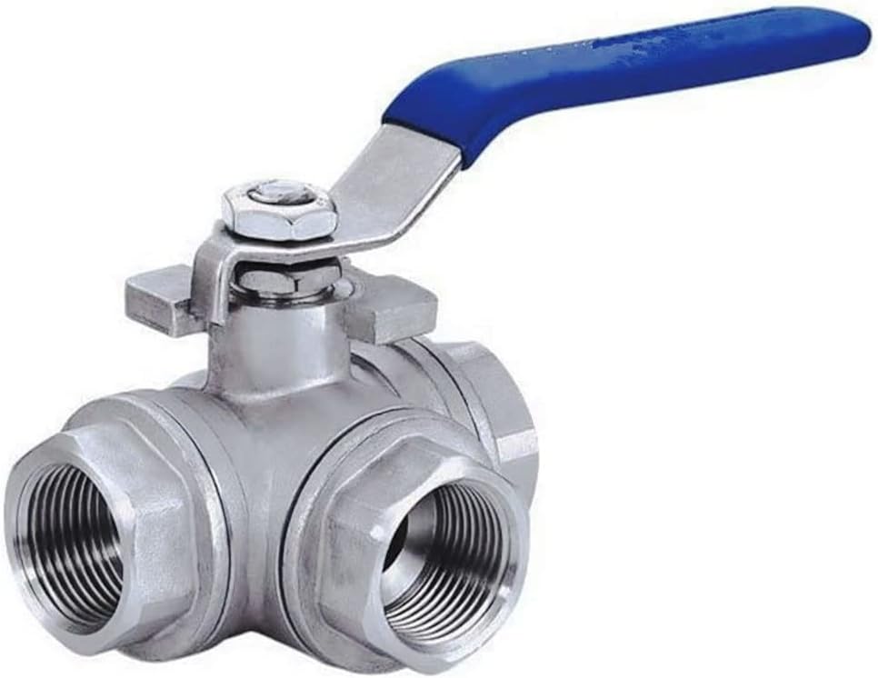 lever ball valves,ball valve,Stainless Steel Switch Ball Valve 1/2 Inch BSP Female DN15 SS304 L Type T Type Flow Connector 3-Way Water Ball Valve,1pcs (Color:L Flow Type,Size:1/2") (Color ( Color : 1/