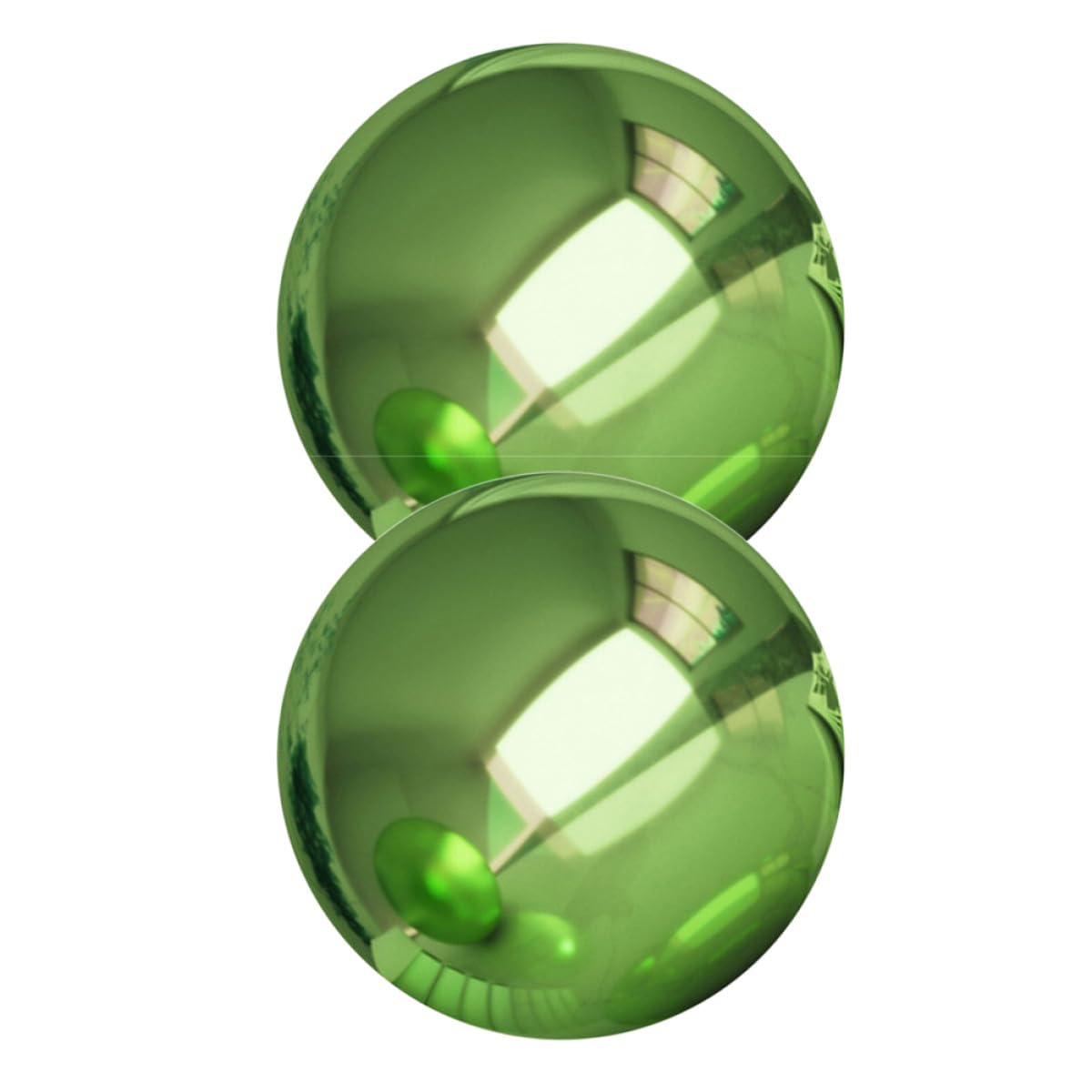 GALPADA Sfera Riflettente Verde da Giardino in Inossidabile 2 Design Chic e Robusto, per Decorazione Natalizia da Esterno o Centrotavola Professionale