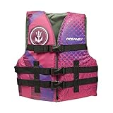 Oceans 7 US Coast Guard Approved, Youth Life Jacket, Type III Vest, PFD, Personal Flotation Device, Pink