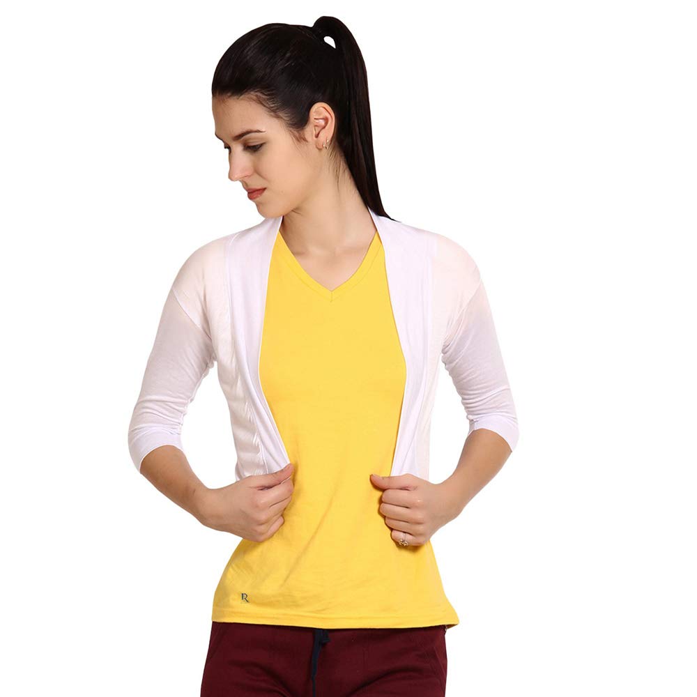 WellFitLook Girls' Shrug (Pack of 2)(WFLKS-P2-Black-White White 13-14 Years) 1