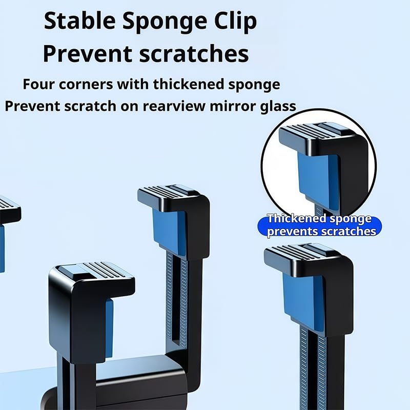 Supporto Cellulare Specchietto per Infiniti G25/G37/M37/EX37, Porta Telefono Sospeso Auto Rotazione 360 Gradi, Staffa a Clip in Plastica Rigida Regolabile Interni,Black