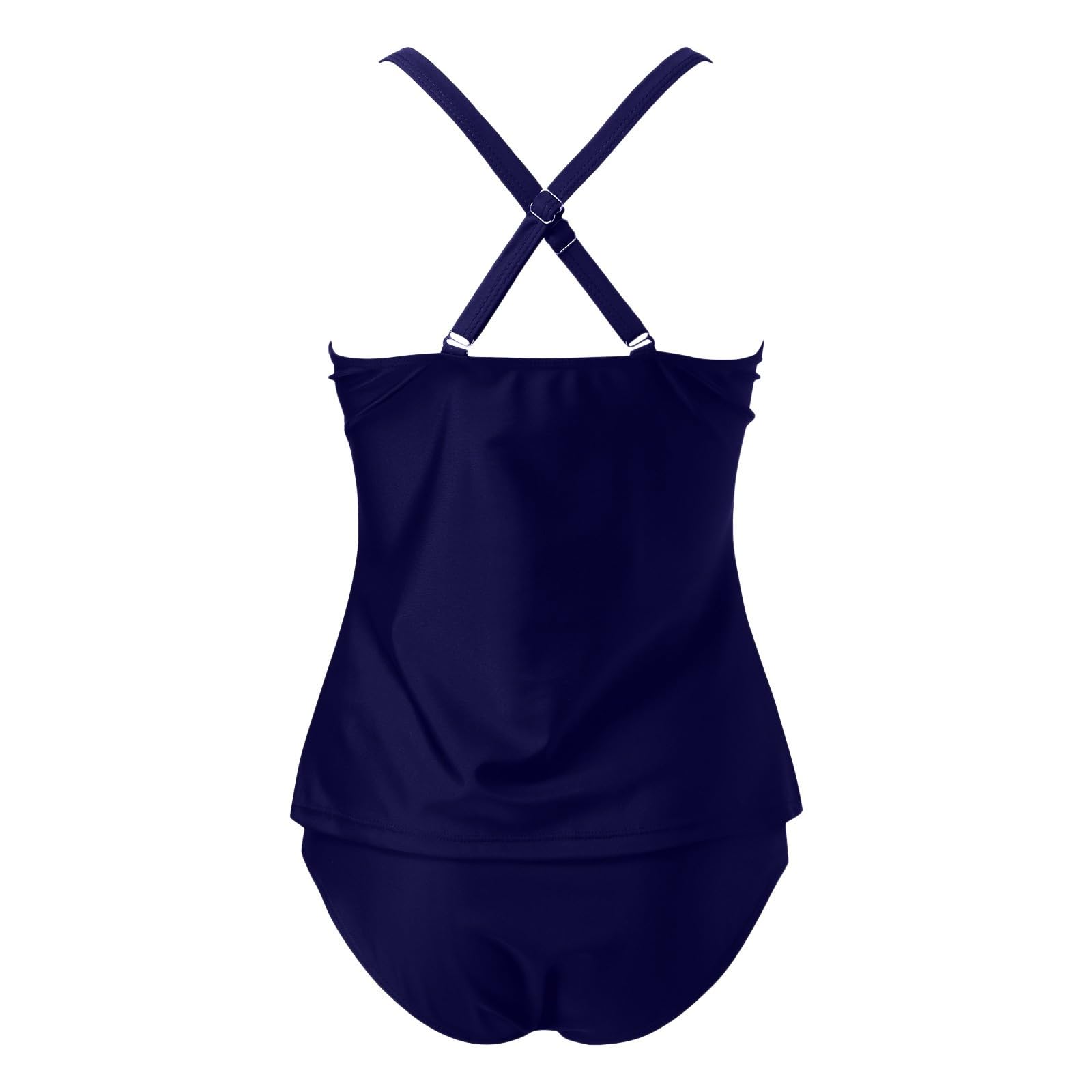 Bikini dla kobiet, damskie stroje kąpielowe tankini, dwuczęściowe topy z dołem bikini, niebieskie, XXL