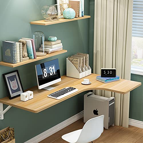 XUAN Mesa Plegable De Pared Escritorio Esquinero Escritorio para Computadora En Forma De L Mesa De Estudio Flotante Escritorio De Computadora Grosor 2.5cm