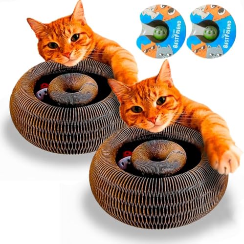 Rizos Bestfriend Juguete Rascador Interactivo para Gatos - El último Ejercicio Mental y físico...