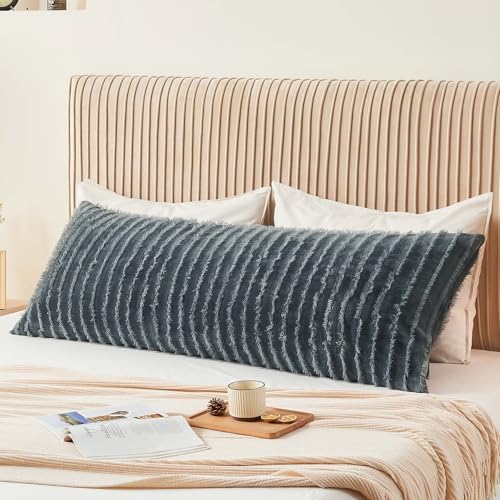 Image of BEDELITE Body Pillow Cover with Zipper, Boho-Dark Gray, 20x54 Inch, 1 Pack