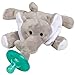 Chupete con peluche para recién nacido. Peluche chupete para bebés a partir de 0 meses gris elefante