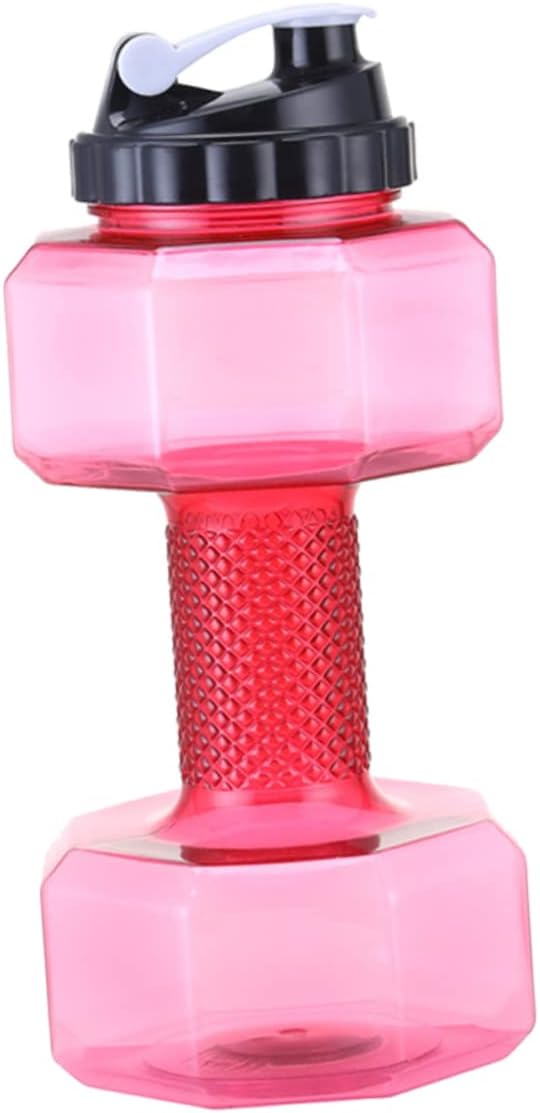 botella de agua con mancuernas para levantamiento de pesas