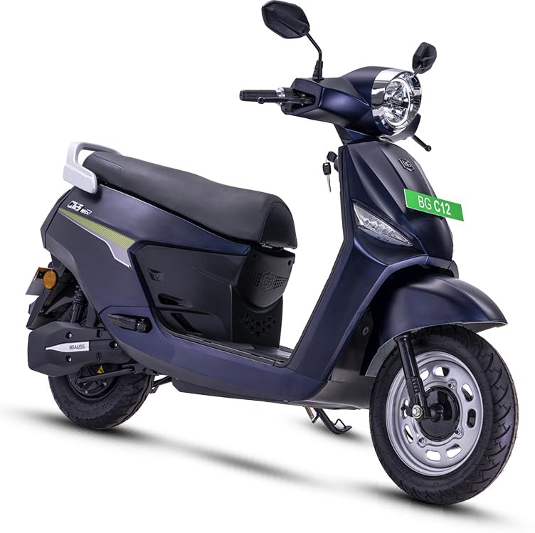 Image of BG C12i MAX 2.0 Electric Scooter With Charger, Matte Blue (Advance Booking for Ex-Showroom)
