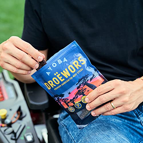 Ayoba Droewors Beef Sticks - Grass Fed, Keto And Paleo Certified Air-Dried Sausages - Whole 30 Approved, No Sugar, Gluten Free, No Nitrates - Healthy And Natural Snacks (2 Ounce) #TOP6
