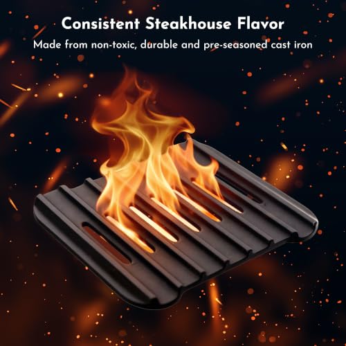 Image of Tastee Cast Iron Grill Pan for 4QT+ Square Air Fryers, 7.5 x 6.3 in