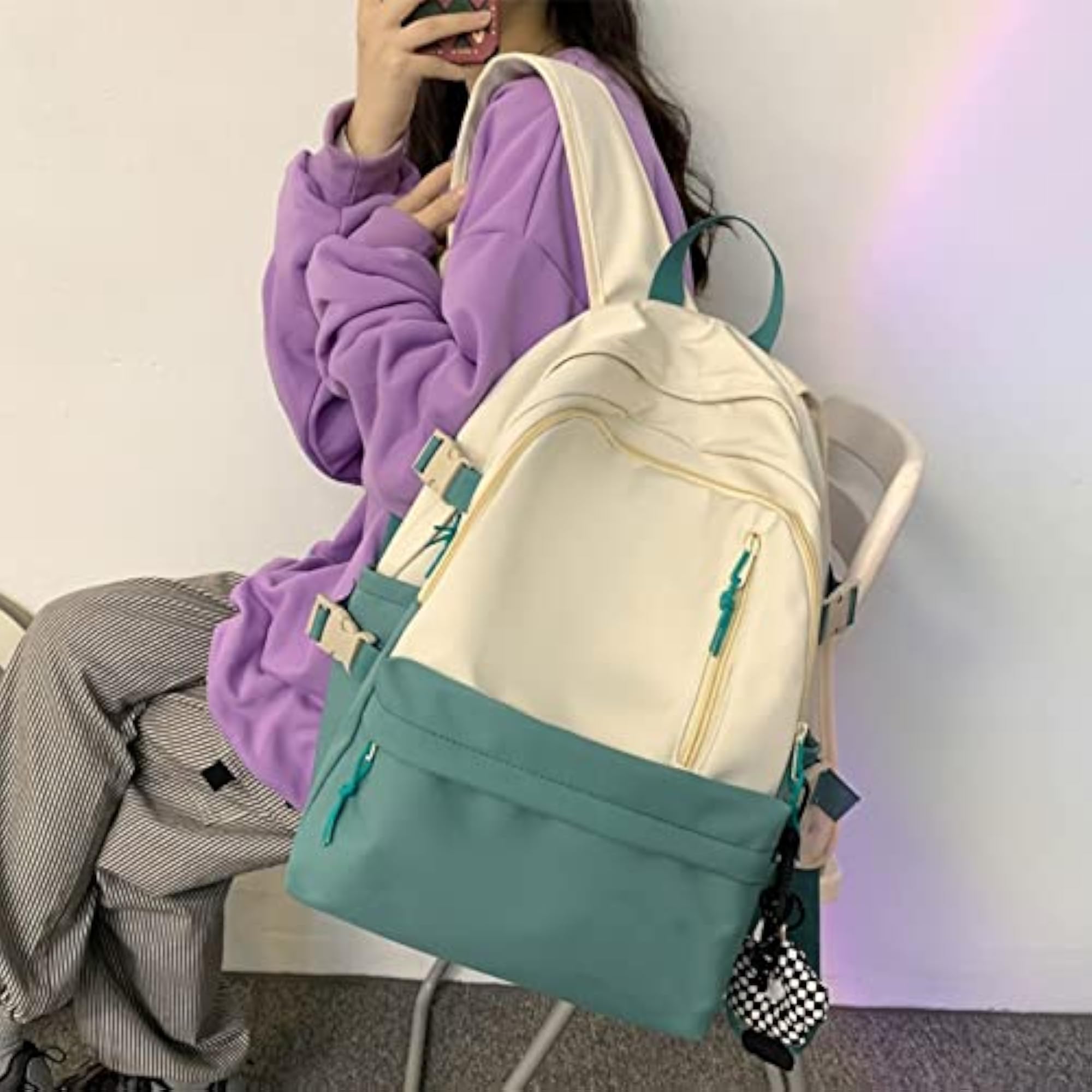 Lightweight Nylon Waterproof Backpack for School