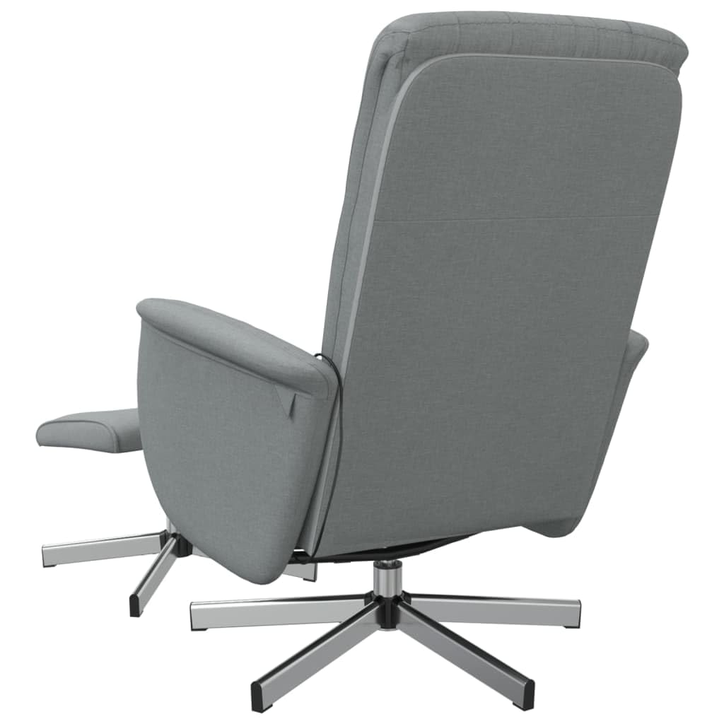 ZEYUAN Poltrona Reclinante Massaggio Poggiapiedi Grigio Chiaro Tessuto,Poltrona Relax,Poltrona Reclinabile TV,Poltrona TV Relax,Poltrona Reclinabile Soggiorno(SPU:356582)