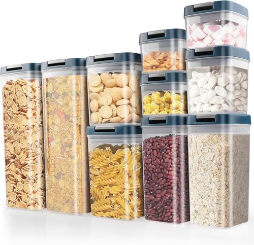 La mejor comparación de Recipiente transparente , listamos los 10 mejores. 44 Juego 10 Contenedores para Alimentos Almacenamiento Refri Refrigerador Set Recipientes Organizadores Plástico Transparente A Prueba de Fugas Sellado Hermético (Azul, 10 Piezas)