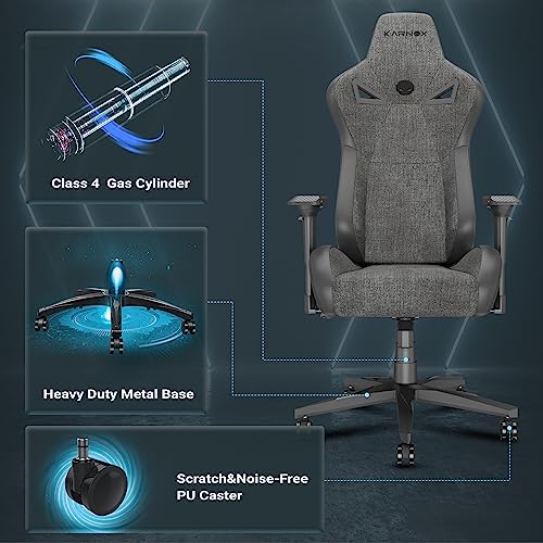 KARNOX-Game-Chair-Fabric-Office-Chairs-with-Pocket-Spring-Cushion-and-High-Back-Recliner-High-Back-Ergonomic-Computer-Chair-with-Lumbar-Support-Task-Gamer-Chair-Black KARNOX Game Chair Fabric Office Chairs with Pocket Spring Cushion and High Back Recliner High Back Ergonomic Computer Chair with Lumbar Support Task Gamer Chair Black