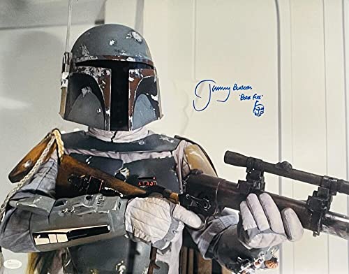 JEREMY BULLOCH SIGNED BOBA FETT METALLIC 16X20 SKETCHED PHOTO STAR WARS AUTOGRAPH JSA 116