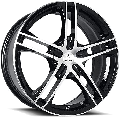 Verde Wheels - V36 Protocol Gloss Black/Machined Face Wheel with Dual Bolt Pattern 16x7"/5x115mm or 5x100mm/+40mm Offset