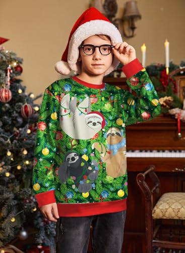 BesserBay Christmas Kids Ugly Long Sleeve Funny Sweatshirt 4-14 Years4