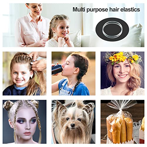 Hanyousheng 1000 Stück Haargummis Klein, Haargummis Mädchen, Mini Transparent Haargummi, Passend für Kinder Haar Zöpfen Hochzeitsfrisur, Kleine Dreadlocks