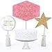 Big Dot of Happiness Pink Twinkle Twinkle Little Star - Baby Shower, Birthday Party Centerpiece Sticks - Table Toppers - Set of 15