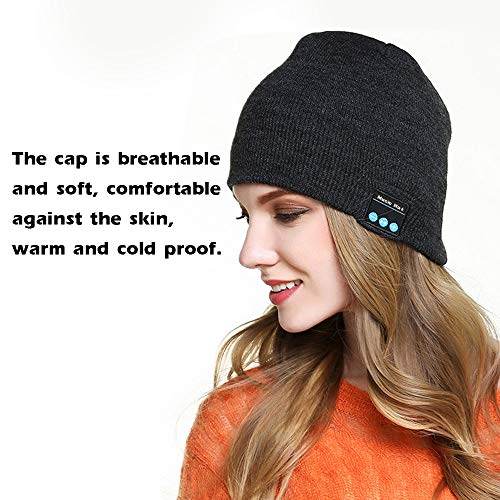 pedkit BT Music Cap Fone de Ouvido Sem Fio Chapéu Falando e Ouvindo Músicas Chapéu de Tricô Chapéu Q