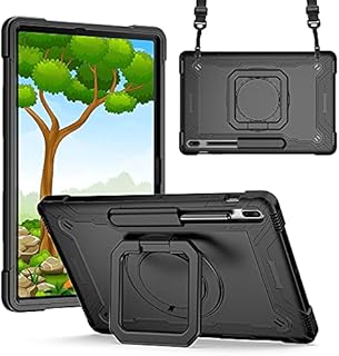 TOPCASE Case for Samsung Galaxy Tab S8+/S8 Plus/S7 Fe 5G 12.4" Tablet,Cover for Samsung Galaxy Tab S7 Plus/Tab S7+ 12.4 Inch Case Kids,Black