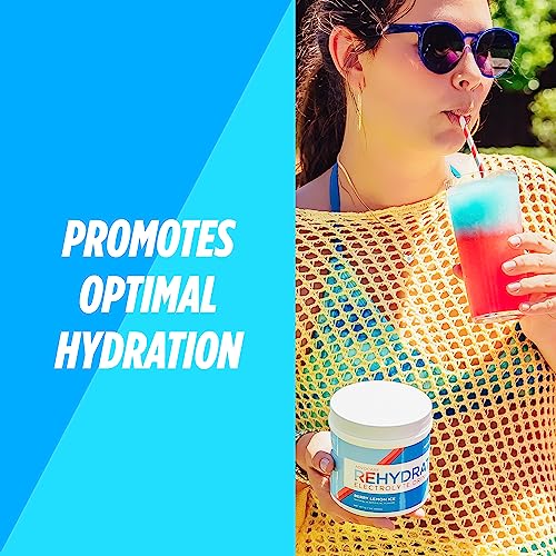 Image of AdvoCare Rehydrate - Electrolyte Drink Mix - Includes Magnesium, Sodium, Potassium & Calcium - Antioxidant & Amino Acid Fortified - Supports Hydration & Recovery - Berry Lemon Ice, 12.7 oz