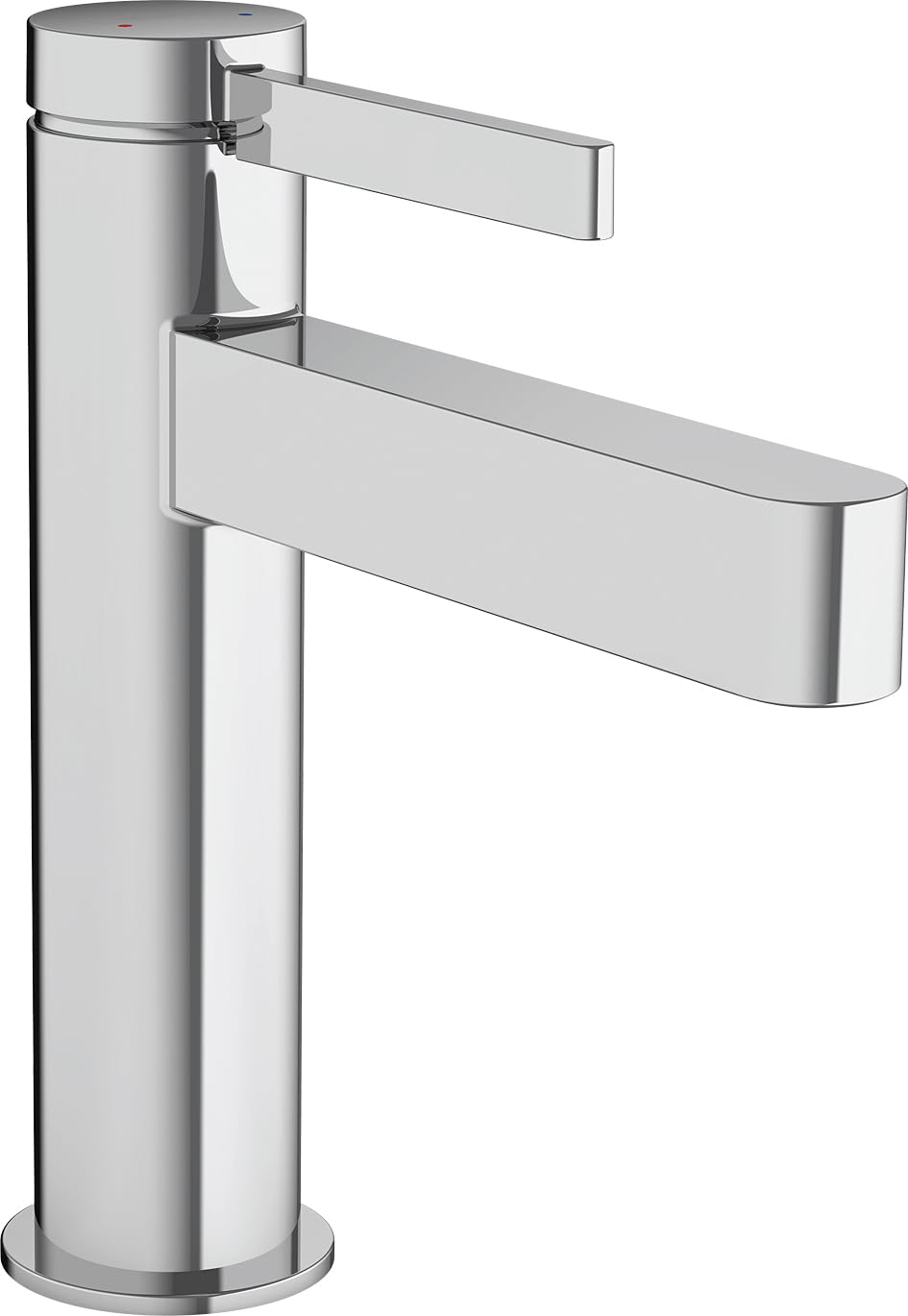 hansgrohe Waschtischarmatur Finoris, Wasserhahn Bad mit Auslauf Höhe 110 mm, mit Push-Open Ablaufgarnitur, Badarmatur wassersparend, Chrom