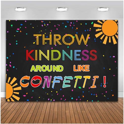 TOAOFY 7x5ft Office Backdrop for Photography Throw Kindness Around Like Confetti Colorful Background Kindness Banner School Decoration Classroom Supplies TAYBCL520