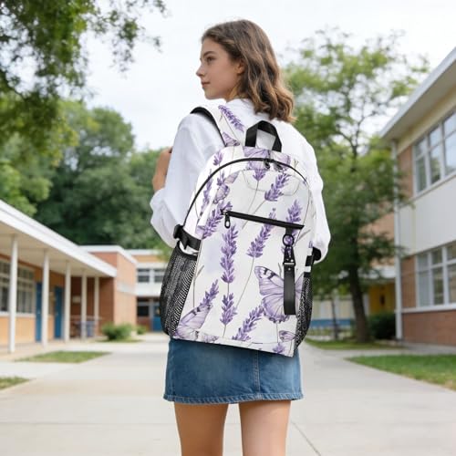 Sac à dos pc 14 pouces lavande Mnsruu papillon