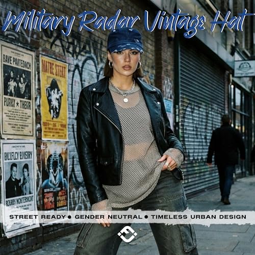 Image of Funky Junque Newsboy Hat for Women - Distressed Cadet Cap, Army Military Style Vintage Baseball Hat
