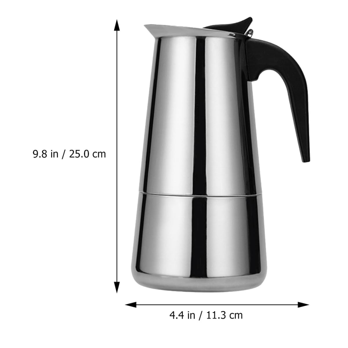 Cafetera y Portátil para 12 Tazas de Acero Inoxidable Eléctrica Diseño Moderno y Mango Frío Preparación Rápida para Uso U Oficina