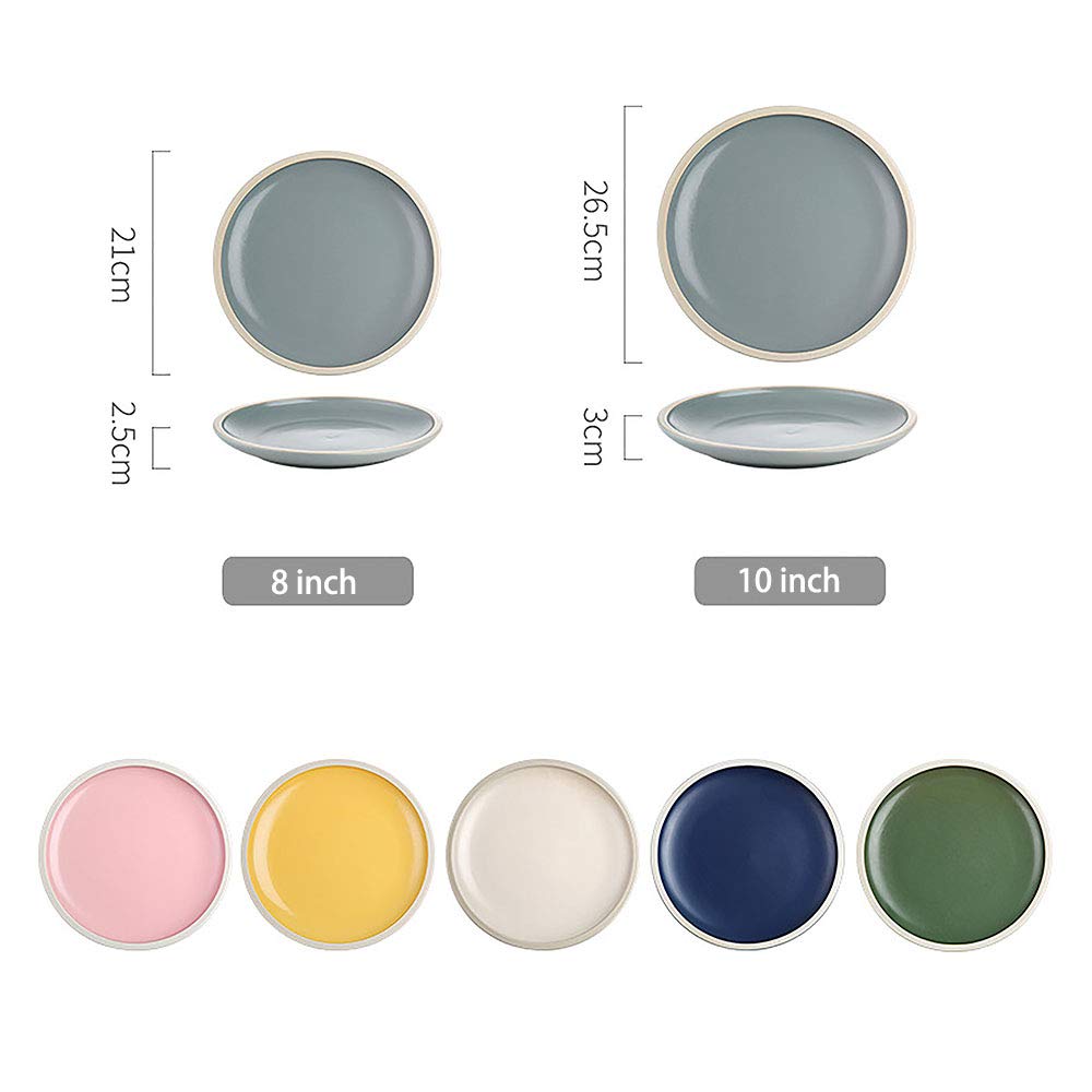 Lot De 3 Pots à Condiments Céramique – Style Nordique Gris Ardoise