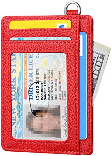 FurArt Slim Minimalist Wallet, Front Pocket Wallets, RFID Blocking, Credit Card Holder for Men & Women-Cerise2
