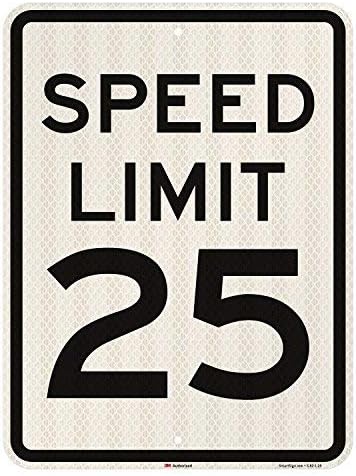 SmartSign "Speed Limit 25" MUTCD Sign | 18" x 24" 3M High Intensity Grade Reflective Aluminum